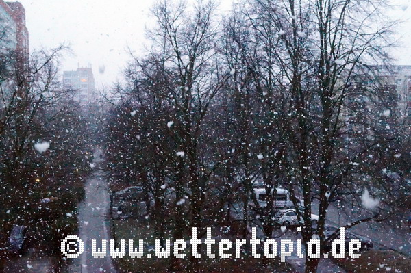 Schneefall in Rostock