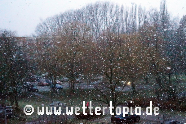 Schneefall in Rostock